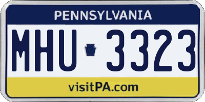 PA license plate MHU3323