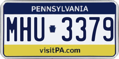 PA license plate MHU3379