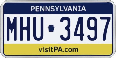 PA license plate MHU3497