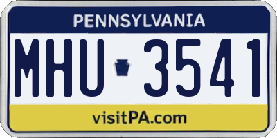 PA license plate MHU3541