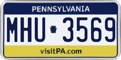 PA license plate MHU3569