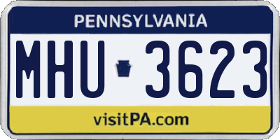 PA license plate MHU3623