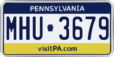 PA license plate MHU3679