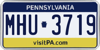PA license plate MHU3719