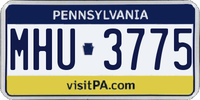 PA license plate MHU3775