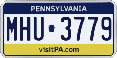 PA license plate MHU3779