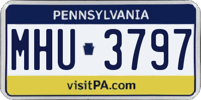 PA license plate MHU3797