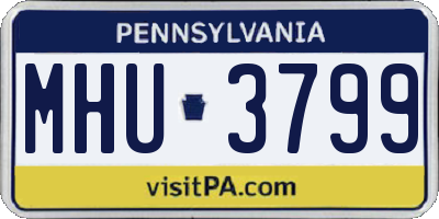 PA license plate MHU3799