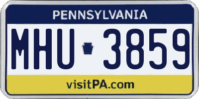 PA license plate MHU3859