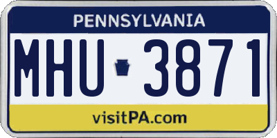 PA license plate MHU3871