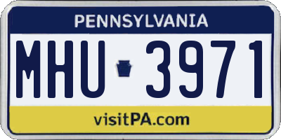 PA license plate MHU3971