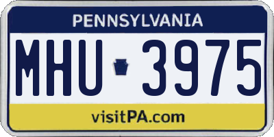 PA license plate MHU3975