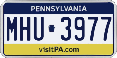 PA license plate MHU3977