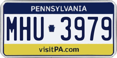 PA license plate MHU3979