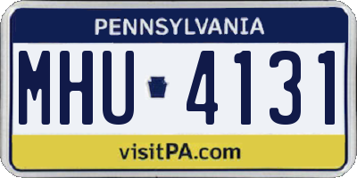 PA license plate MHU4131