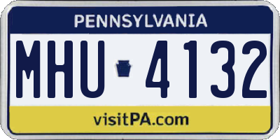 PA license plate MHU4132