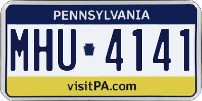 PA license plate MHU4141
