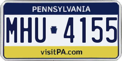 PA license plate MHU4155
