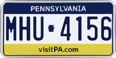 PA license plate MHU4156