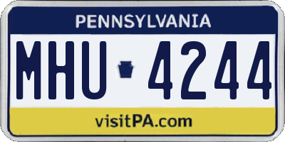 PA license plate MHU4244
