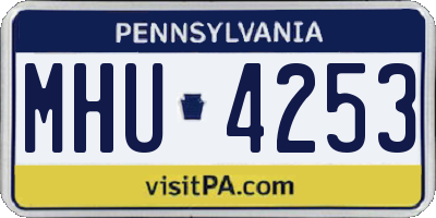 PA license plate MHU4253