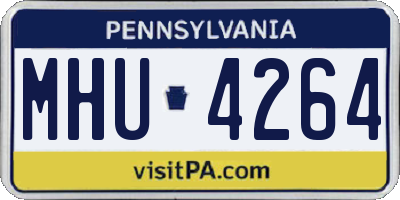 PA license plate MHU4264