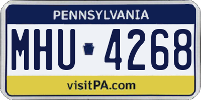 PA license plate MHU4268
