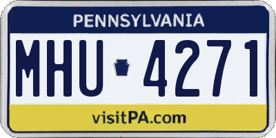 PA license plate MHU4271