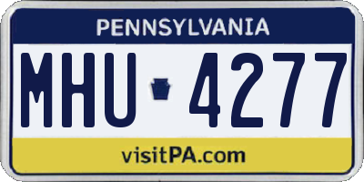 PA license plate MHU4277