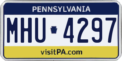 PA license plate MHU4297