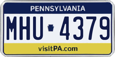 PA license plate MHU4379