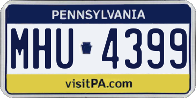 PA license plate MHU4399