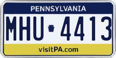 PA license plate MHU4413