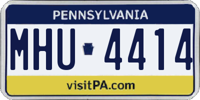 PA license plate MHU4414