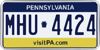 PA license plate MHU4424