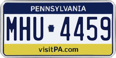 PA license plate MHU4459