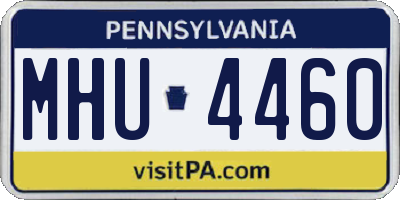 PA license plate MHU4460