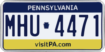 PA license plate MHU4471