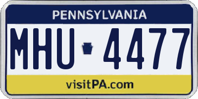 PA license plate MHU4477