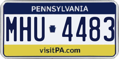 PA license plate MHU4483