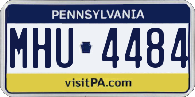 PA license plate MHU4484