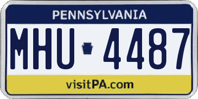 PA license plate MHU4487