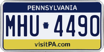 PA license plate MHU4490