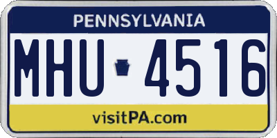 PA license plate MHU4516