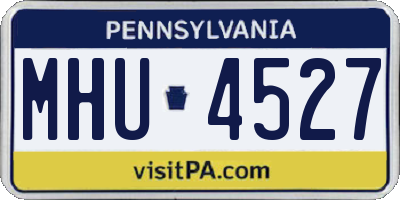 PA license plate MHU4527