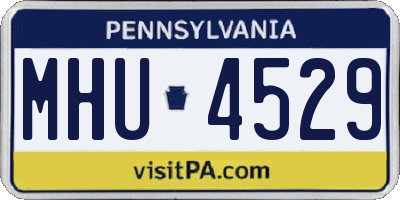 PA license plate MHU4529