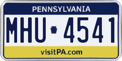 PA license plate MHU4541