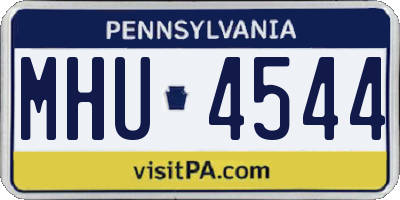 PA license plate MHU4544