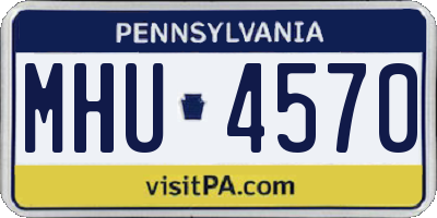 PA license plate MHU4570