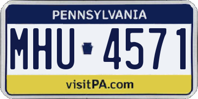 PA license plate MHU4571